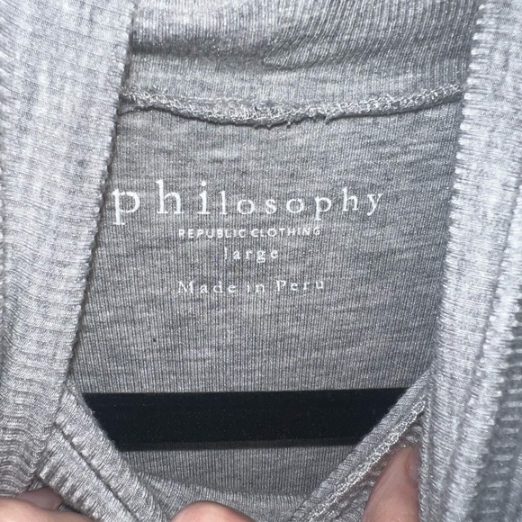 Philosophy grey ribbed tele neck - Picture 3 of 4